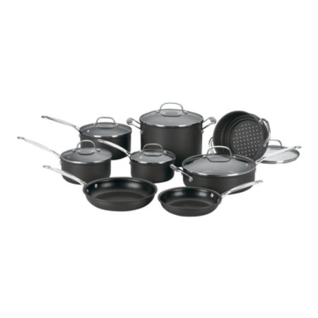 Cuisinart&trade; Chef's Classic 14-Piece Nonstick Hard-Anodized Cookware Set, Gray