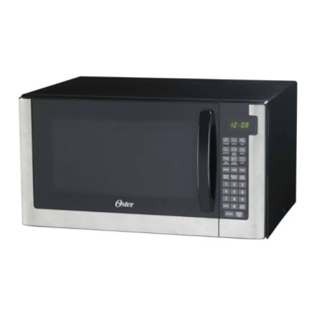 Oster&reg; 1.4 Cu Ft Digital Microwave, Black/Stainless Steel