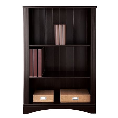 Realspace&reg; Dawson 3-Shelf Bookcase, 44"H x 30 1/2"W x 11 3/5"D, Cinnamon Cherry