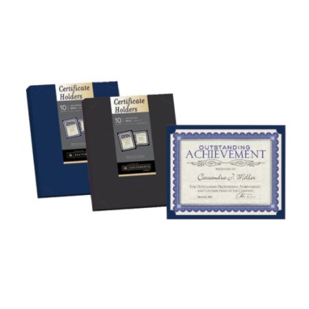 Southworth Certificate Holders Navy Blue Pack Of 10 by Office Depot