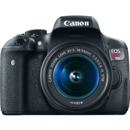 Canon EOS Rebel T6i 24.2 Megapixel Digital SLR Camera With Lens, 18 mm - 135 mm, Black