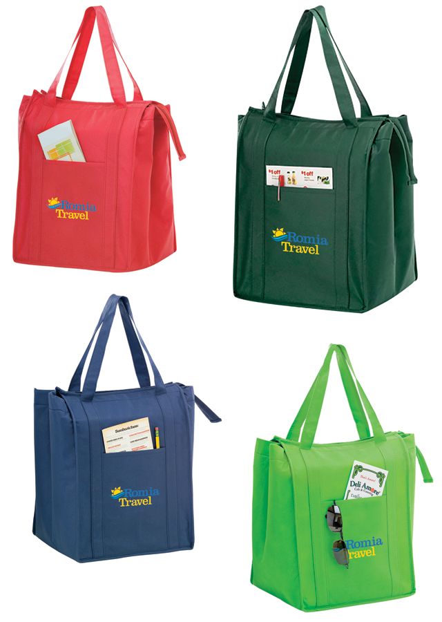 Insulated Grocery Tote, 16" x 12" x 10"