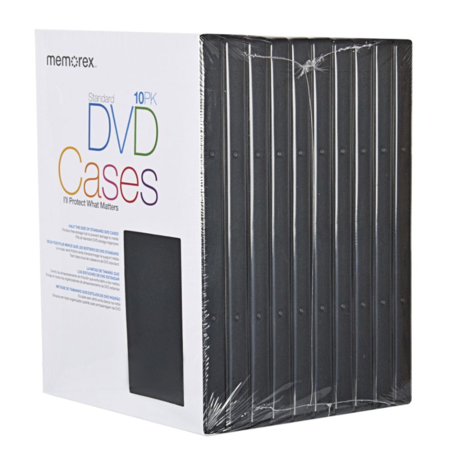 Memorex DVD Video Cases Black Pack