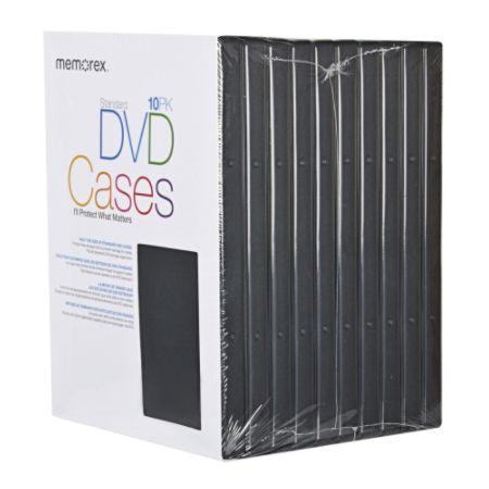 Memorex&reg; DVD Video Cases, Black, Pack Of 10