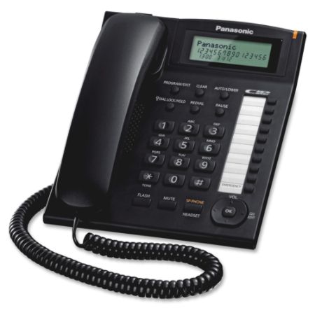 Panasonic KX-TS880B Integrated Telephone System with 10 One-Touch Dialer Stations in Black