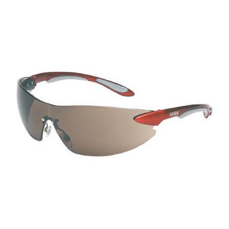 IGNITE RED/SILVER FRAMESAFETY GLASSES GRAY LENS