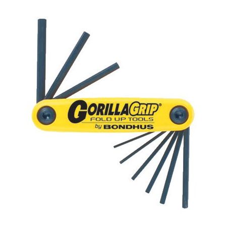 Bondhus GorillaGrip 5-Piece Fold-Up Tool Set, Inch