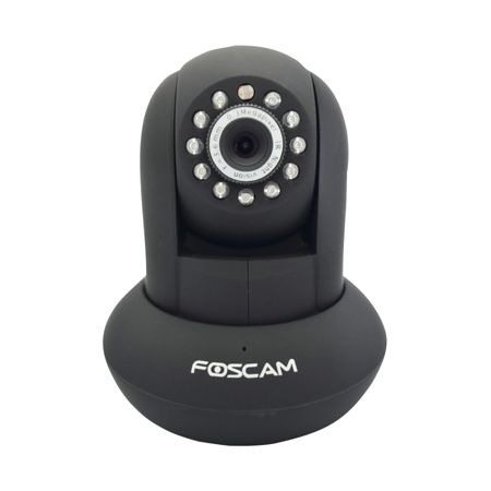 Foscam Pan/Tilt Wireless IP Indoor Camera With IR Filter, Black