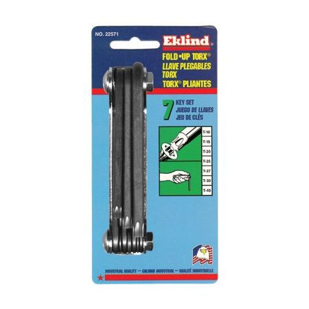 Eklind 7-Piece Standard 4-1/4" Fold-up Torx Key Set