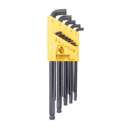 Bondhus 9-Piece Stubby Ball End L Wrench Metric Hex Key Set