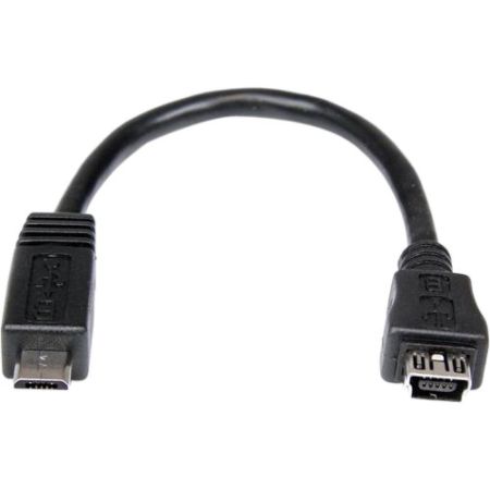 StarTech.com 6in Micro USB to Mini USB Adapter Cable M/F