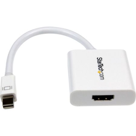 StarTech.com Mini DisplayPort to HDMI Active Video and Audio Adapter Converter - Mini DP to HDMI - 1920x1200 White