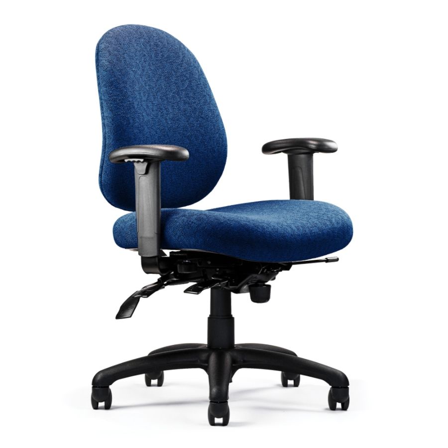 Neutral Posture&reg; N.dure&trade; Series Task Chair, 37"H x 27"W x 26"D, Black Frame/Navy Fabric