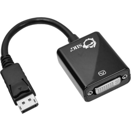 SIIG DisplayPort To DVI-D Adapter, 9", Black