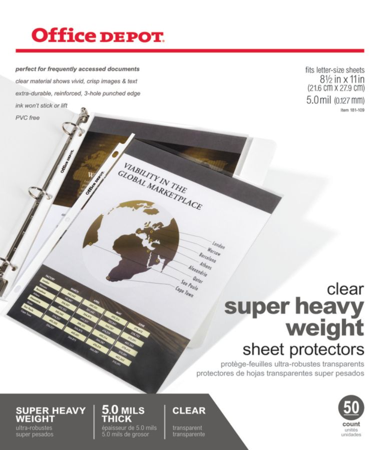 Sheet Protectors: Presentation Sheet Protectors At Office Depot OfficeMax