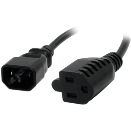 StarTech.com 2 ft Computer Power Cord IEC 320 C14 to NEMA 5-15R