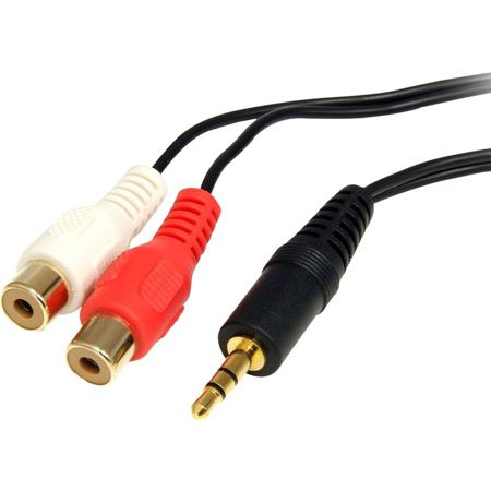StarTech.com 6 ft Stereo Audio Cable - 3.5mm Male to 2x RCA Female