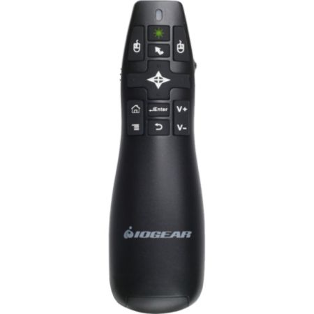 Iogear GreenPoint Pro - 2.4GHz Gyroscopic Presentation Mouse w/ Laser Pointer