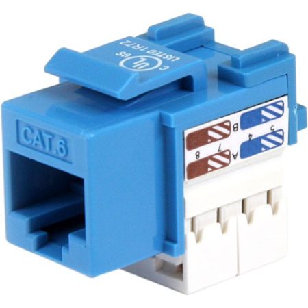 StarTech.com Cat 6 RJ45 Keystone Jack Blue - 110 Type