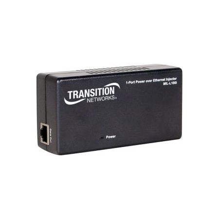 Transition Networks MiLAN EmPowered Ethernet MIL-L100i Power over Ethernet Injector