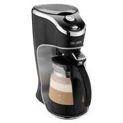 Mr. Coffee Cafe Latte Maker, 15" x 9" x 12", Black/Silver