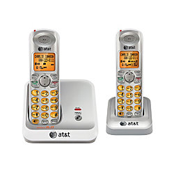 AT T EL Dual Handset Cordless Phone by fice Depot