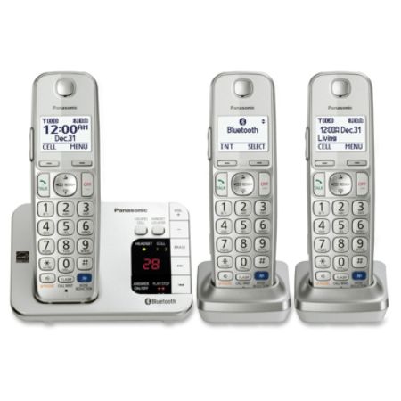 Panasonic KX-TGE263S Link2Cell Bluetooth Cellular Convergence Solution with 3 Handsets