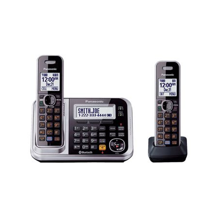 Panasonic&reg; KX-TG7872S Link2Cell Bluetooth&reg; DECT 6.0 Expandable Cordless Phone System With Digital Answering Machine, Silver