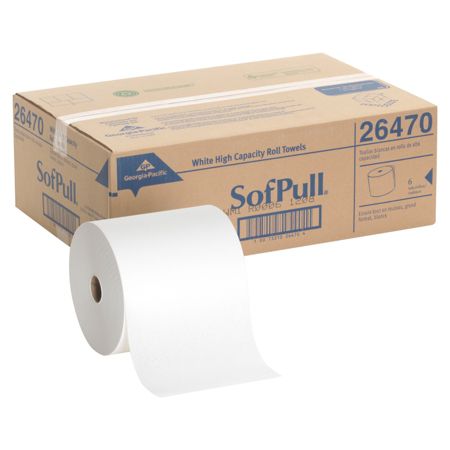 Georgia-Pacific SofPull&reg; 40% Recycled White Hardwound Roll Paper Towels, Carton Of 6