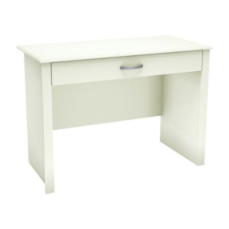 South Shore Furniture Work ID Straight Woodgrain/Laminate Secretary Desk, 30"H x 20"W x 42"D, Pure White