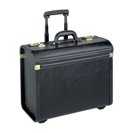 Lorell&reg; Oversized Rolling Catalog Case, Black