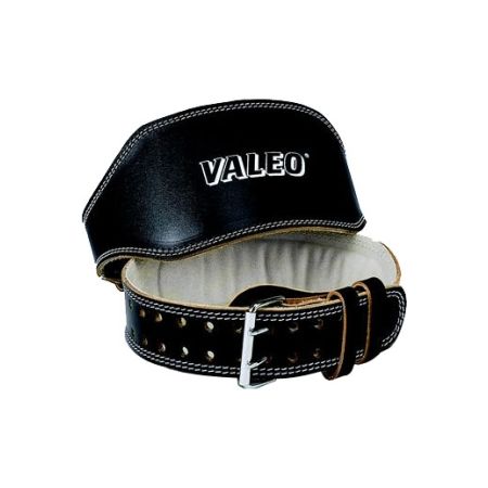 Valeo Padded Leather Lifting Belt, 4", Large, Black