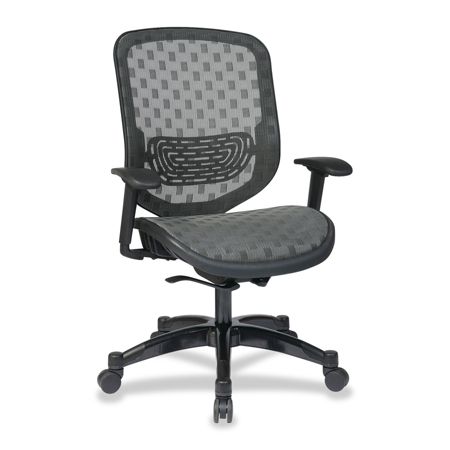 Office Star&trade; Space 829 Series DuraGrid Seat/Back Chair, 45"H x 27 1/2"W x 24 1/4"D, Charcoal/Gunmetal