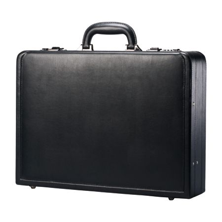 Samsonite&reg; Bonded Leather Attach? Case, 13"H x 17.9"W x 4 1/4"D, Black