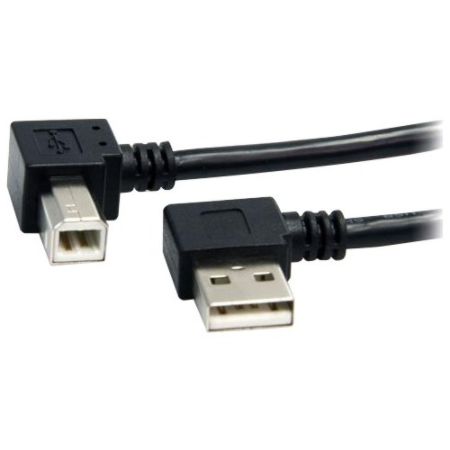 StarTech.com 3 ft A Right Angle to B Right Angle USB Cable - M/M