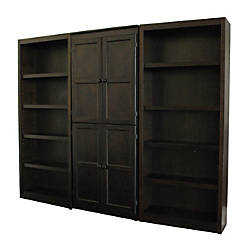 Concepts In Wood 3-Piece Bookcase System, 15 Shelves, 72"H x 91"W x 17 