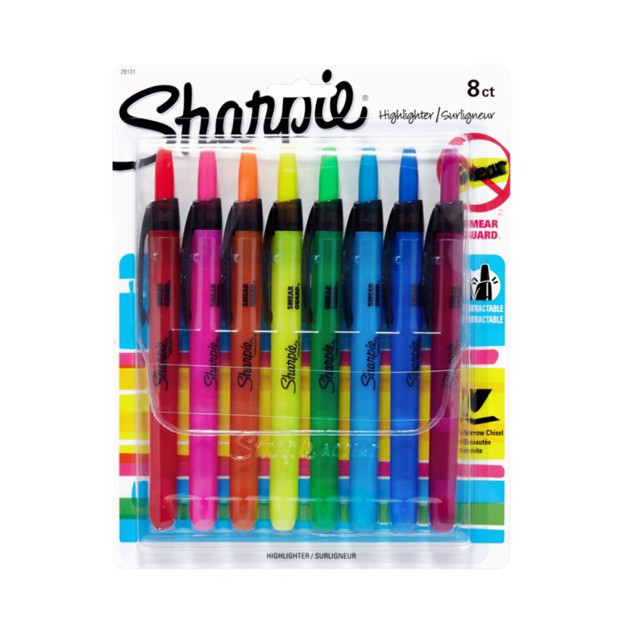 Sharpie Accent Retractable Highlighters Assorted Colors