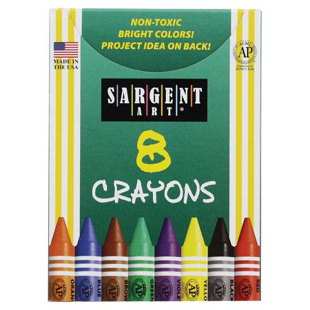 Sargent Art Crayons, Tuck Box Of 8