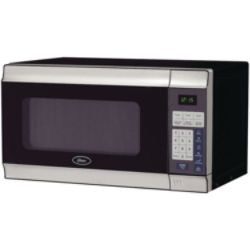 Oster&reg; 0.7-Cubic Foot Countertop Microwave Oven, Stainless Steel/Black