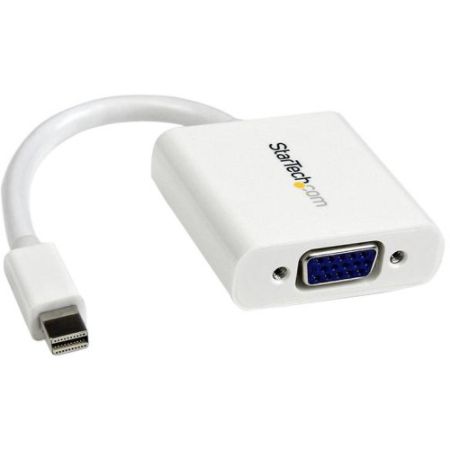 StarTech.com Mini DisplayPort to VGA Video Adapter Converter, White