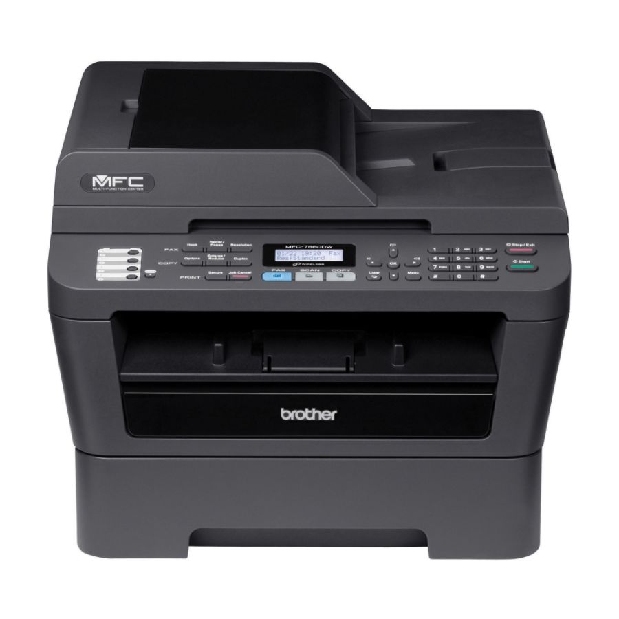 Brother&reg; MFC-7860DW Monochrome Laser All-In-One Printer, Copier, Scanner, Fax