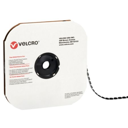 VELCRO&reg; Brand &mdash; Loop, 1/2" Dots, Black, Case Of 1,440