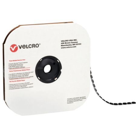VELCRO&reg; Brand &mdash; Loop, 3/4" Dots, Black, Roll Of 1,028
