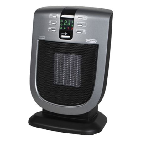 De'Longhi DCH5090ER Space Heater, 13 13/16"H x 9 13/16"W x 7 1/2"D, Black/Silver