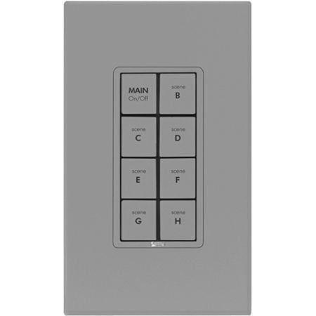 Insteon 2334-228 Keypad Dimmer Switch (Dual-Band), 8-Button, Gray