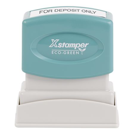 ECO-GREEN Xstamper&reg; Pre-Inked Return Address Stamp, N10, 65% Recycled, 1/2" x 1 5/8" Impression