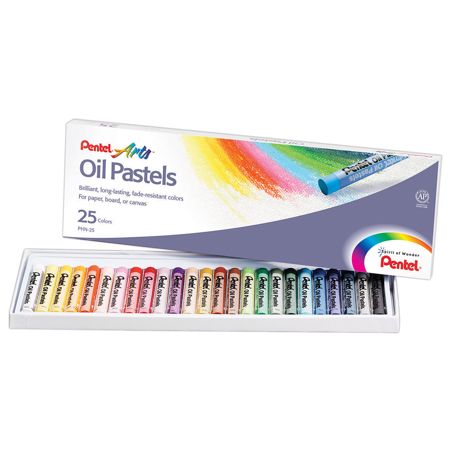 Pentel Arts&reg; Oil Pastels, 25-Color Set