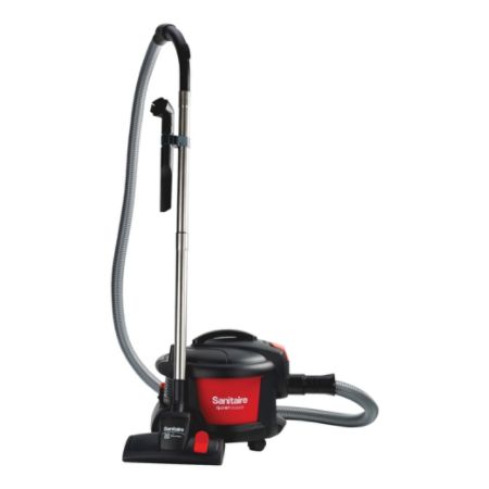 Sanitaire Quiet Clean&reg; Bagless Canister Vacuum, Black/Red