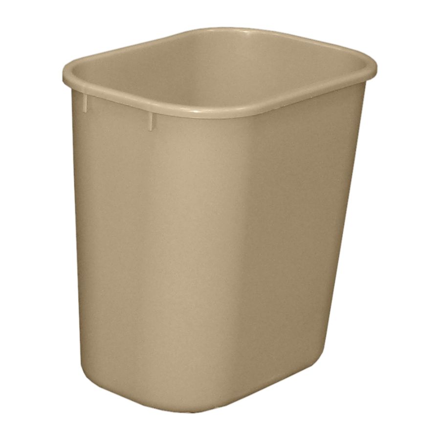 Harper Rectangular Waste Container, 13-Quart, Beige