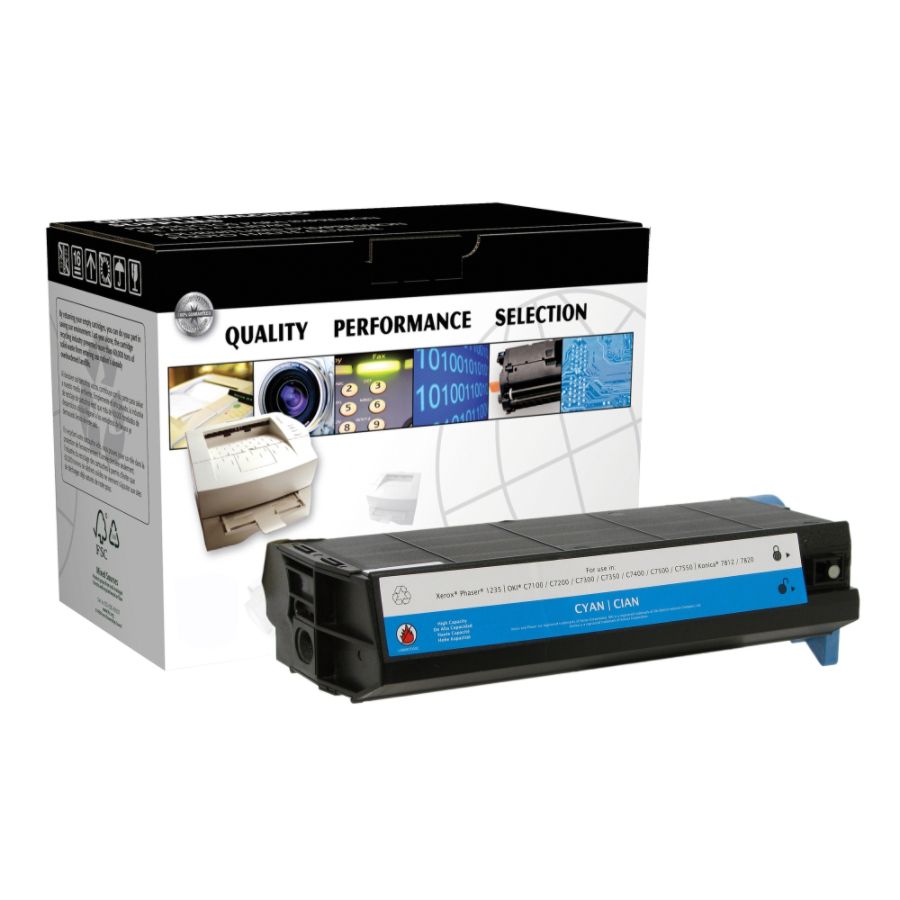 CTG CTG1235C (Xerox 006R90294) Remanufactured High-Yield Cyan Toner Cartridge